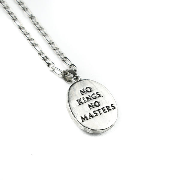 Jewelry-No Kings, No Master Pendant & Chain - Savage Tacticians