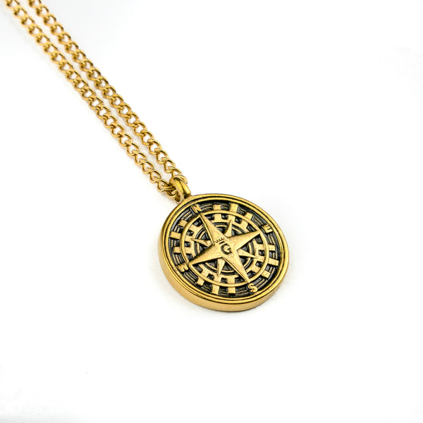 Jewelry-Compass Pendant & Chain - Savage Tacticians