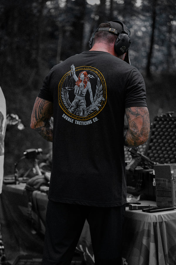 Graphic Tee-Lady Justice - Savage Tacticians