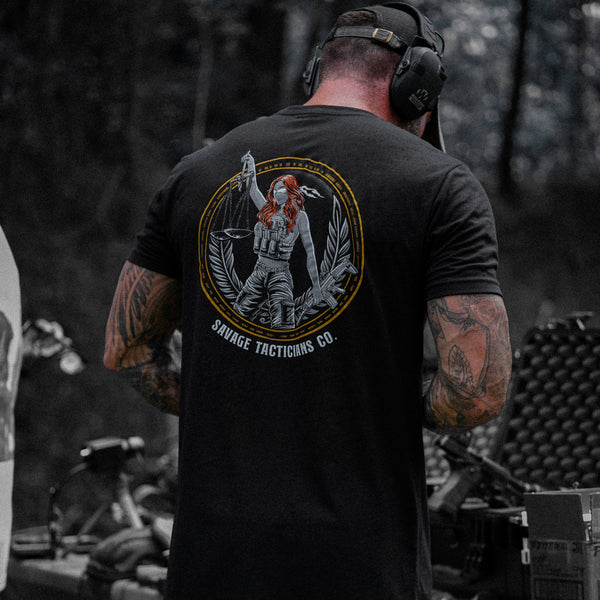 Graphic Tee-Lady Justice - Savage Tacticians