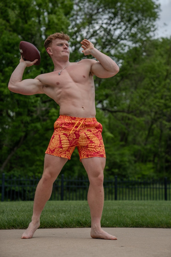 Swim Shorts-Swim Trunks - Tropical Inferno - Savage Tacticians