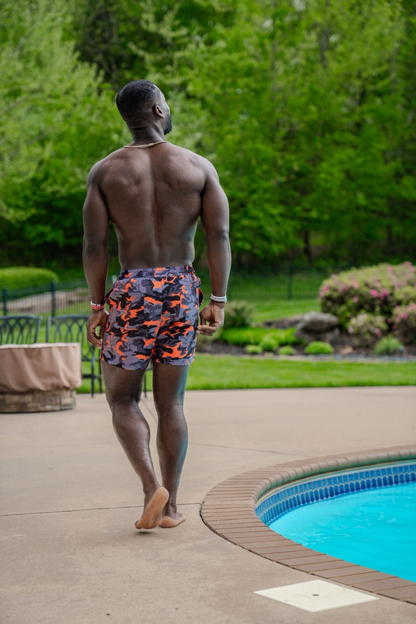 Swim Shorts-Swim Trunks - M81 Blaze - Savage Tacticians