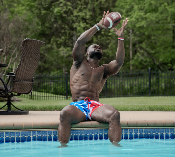 Swim Shorts-Swim Trunks - Old Glory - Savage Tacticians