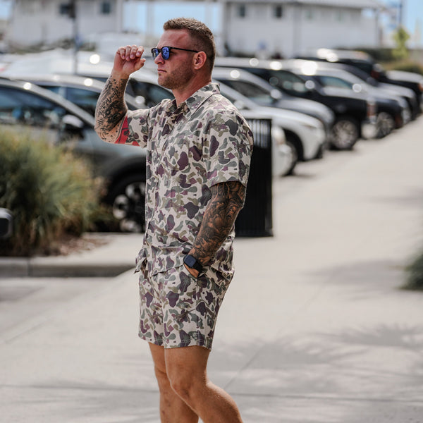 Swim Shorts-Swim Trunks - Tropical Frogskin - Savage Tacticians