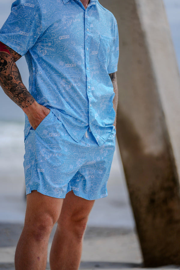 Swim Shorts-Swim Trunks - Slaycation - Savage Tacticians