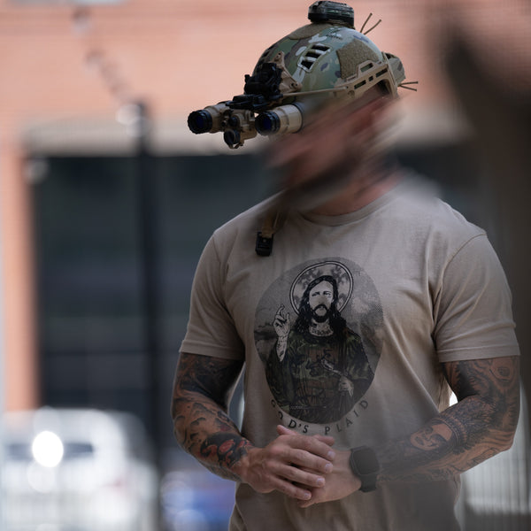 Graphic Tee-God's Plaid - Savage Tacticians