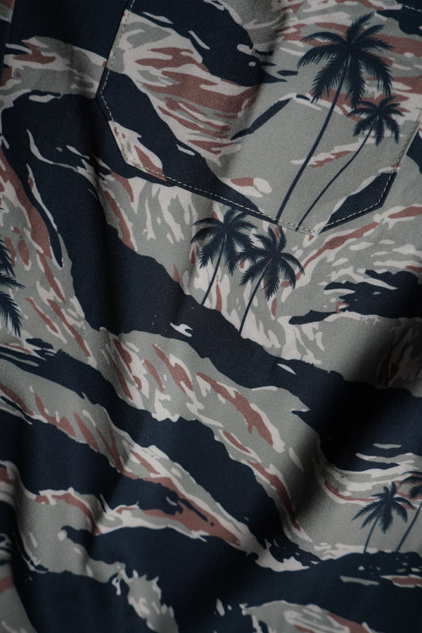 Button-Ups-Tiger Stripe Green Button-up - Savage Tacticians