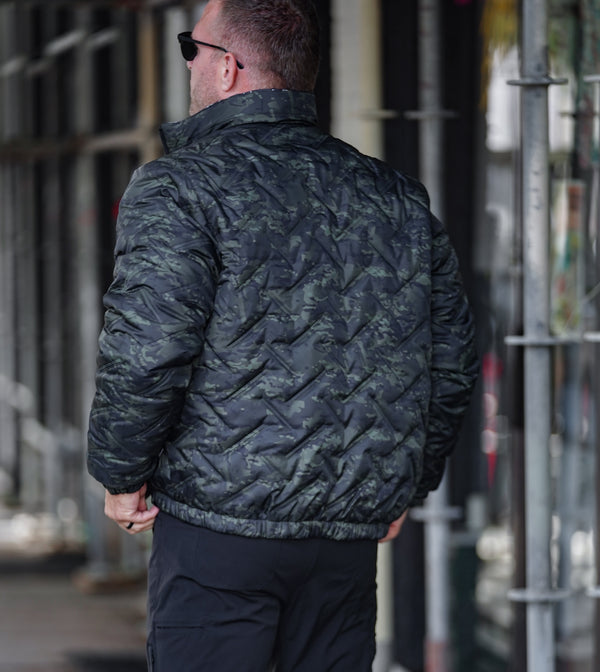 Outerwear Mens-STMC® Black Camo Reversible Woobie Jacket - Savage Tacticians