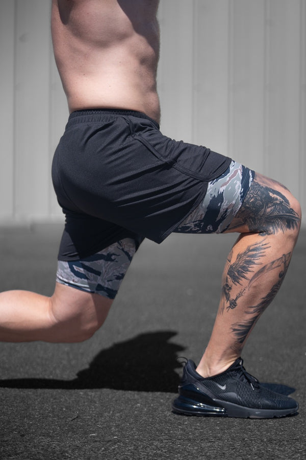 Gym Shorts Men-2i1 Lite Gym Shorts - 5 Inch - Savage Tacticians