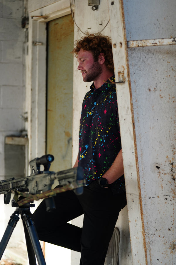 Polo Shirts-Performance Polo - DNC Splatter - Savage Tacticians