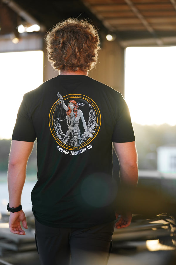 Graphic Tee-Lady Justice - Savage Tacticians