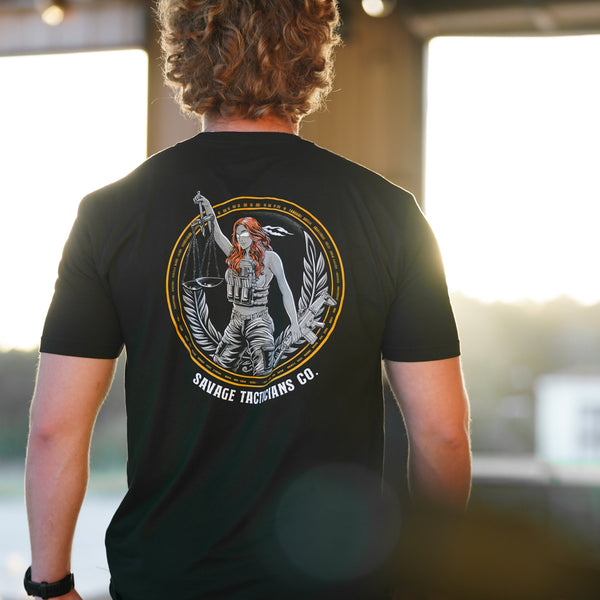 Graphic Tee-Lady Justice - Savage Tacticians