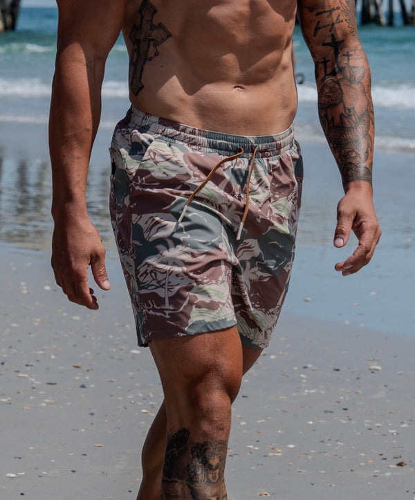 Swim Shorts-Swim Trunks - Brushstroke - Savage Tacticians