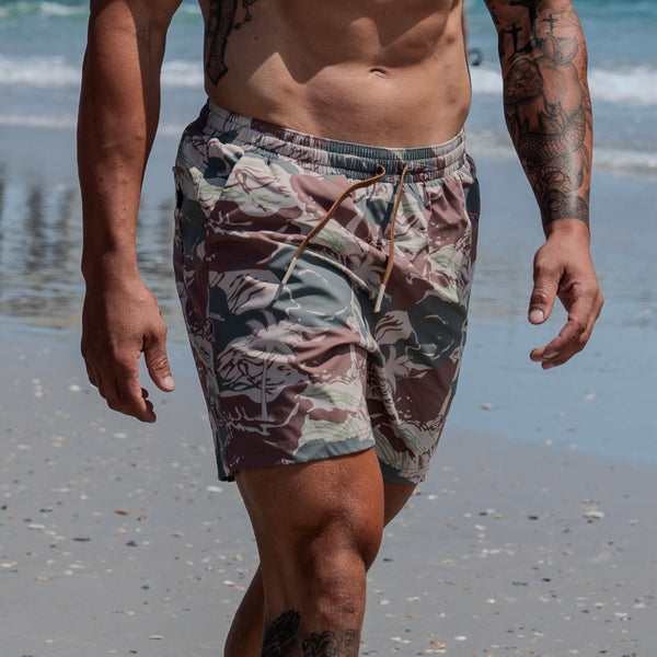 Swim Shorts-Swim Trunks - Brushstroke - Savage Tacticians