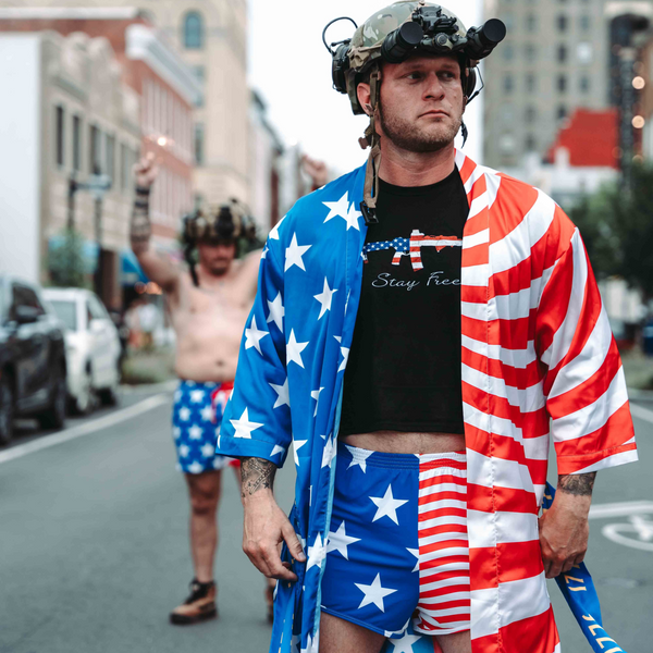 Limited-Stars & Bars Kimono Robe - Savage Tacticians