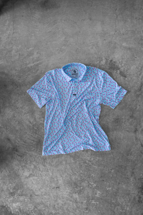 Polo Shirts-Performance Polo - Flamingo Team Six - Savage Tacticians
