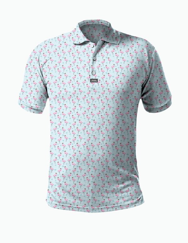 Polo Shirts-Performance Polo - Flamingo Team Six - Savage Tacticians