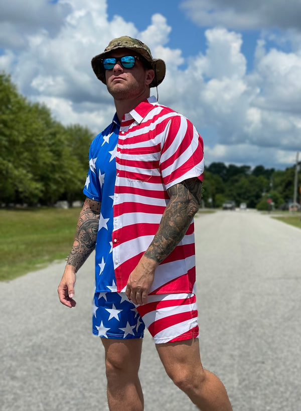 Button-Ups-Old Glory Button-up - Savage Tacticians