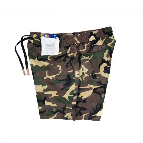 Swim Shorts-Swim Trunks - God's Plaid - Savage Tacticians