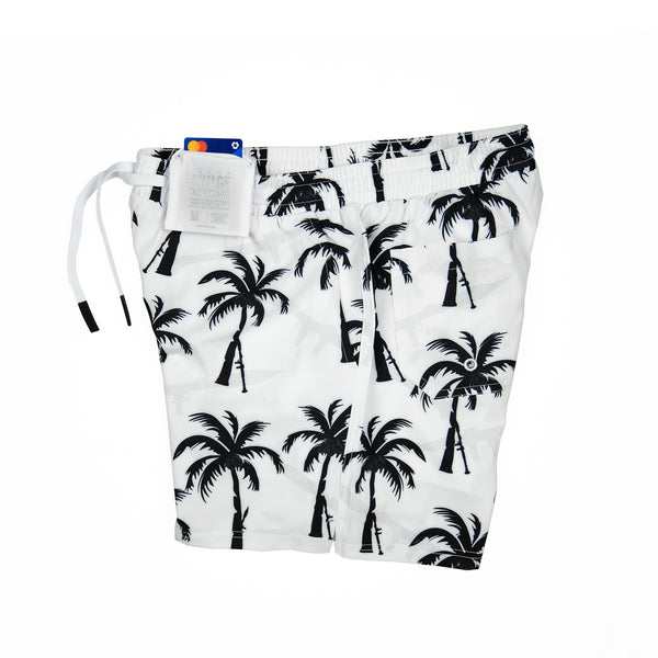 Swim Shorts-Swim Trunks - RPGs and Palm Trees - Savage Tacticians