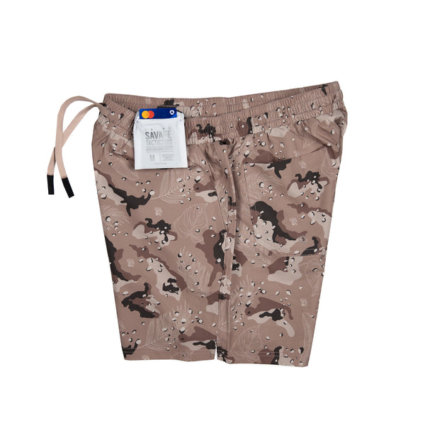 Swim Shorts-Swim Trunks - Chocolate Chip Desert - Savage Tacticians