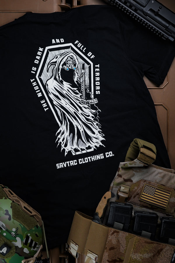 Graphic Tee-The Night Is Dark - Savage Tacticians