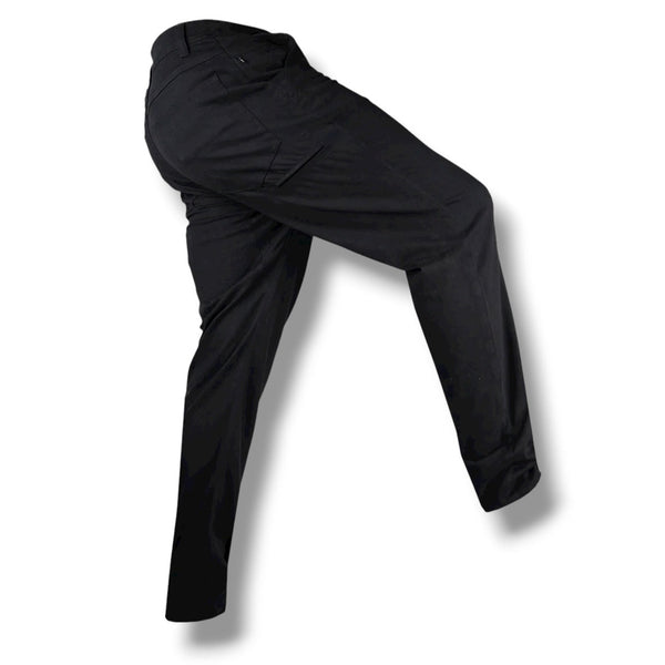 Savage Tacticians black tactical pants with utility pockets on white background