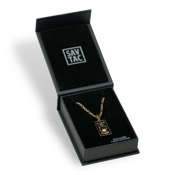 Memento Mori Hourglass Pendant & Chain