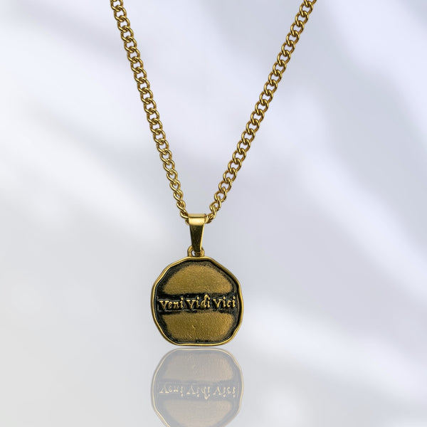 Jewelry-Veni Vidi Vici Pendant & Chain - Savage Tacticians