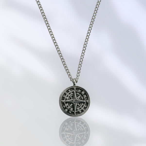 Jewelry-Compass Pendant & Chain - Savage Tacticians