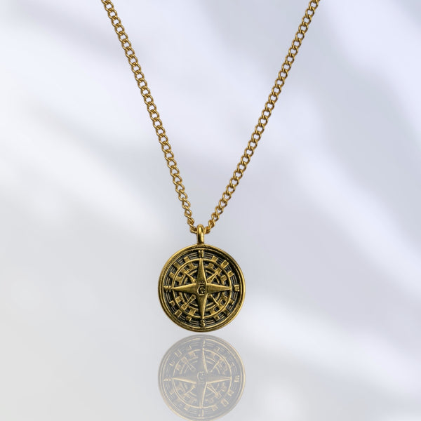 Jewelry-Compass Pendant & Chain - Savage Tacticians