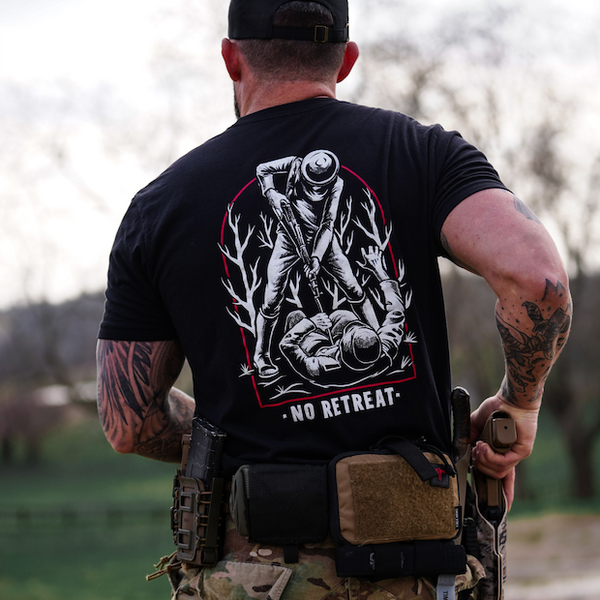 Graphic Tee-No Retreat - Savage Tacticians