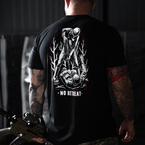 Graphic Tee-No Retreat - Savage Tacticians
