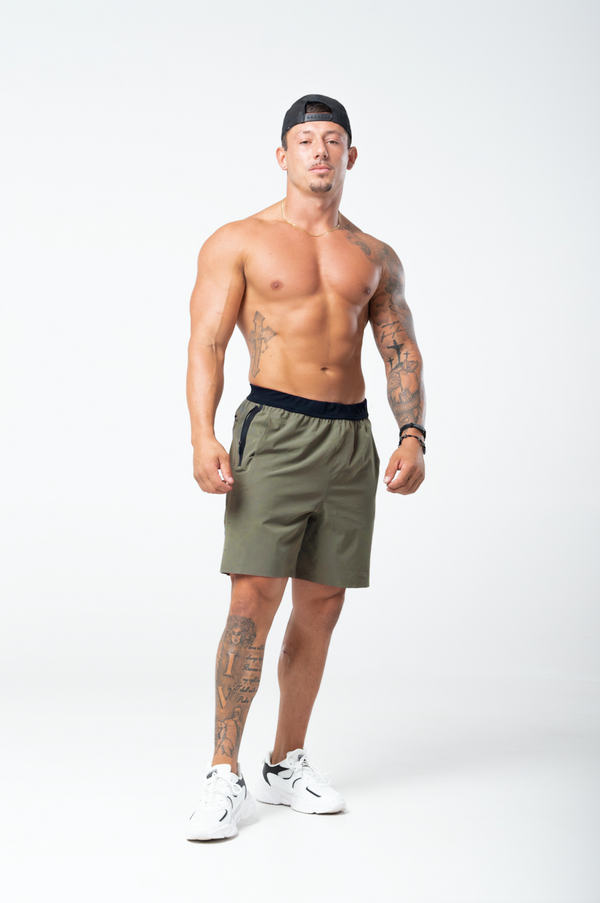 GYM SHORTS MEN-Kinetic Shorts - OD Green - Savage Tacticians