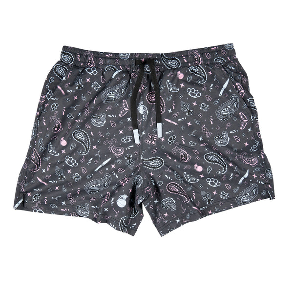 Swim Shorts-Swim Trunks - Paisley - Savage Tacticians