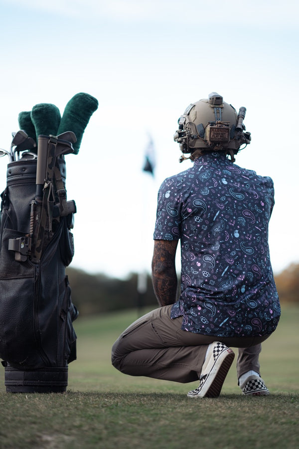 Polo Shirts-Performance Polo - Paisley - Savage Tacticians