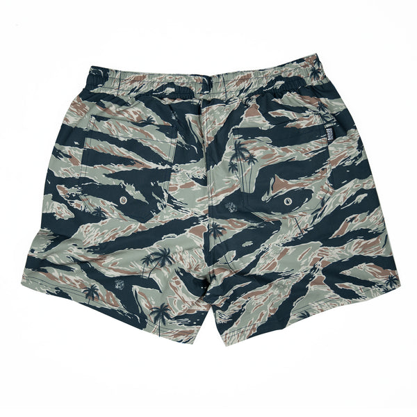 Swim Shorts-Swim Trunks - Tiger Stripe - Savage Tacticians