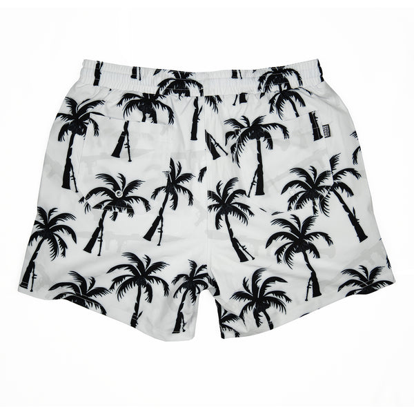 Swim Shorts-Swim Trunks - RPGs and Palm Trees - Savage Tacticians