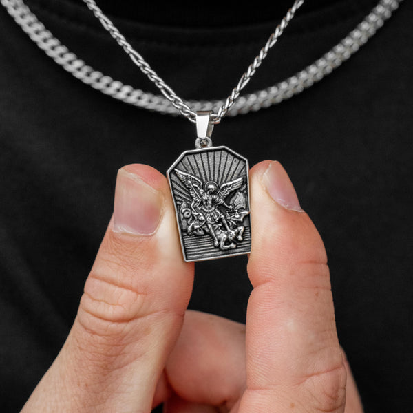 Jewelry-Saint Pendant & Chain - Savage Tacticians