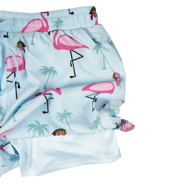 Swim Shorts-Swim Trunks - Flamingo Team Six - Savage Tacticians