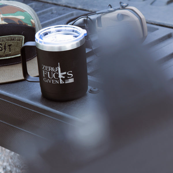 Drinkware-Zero Fucks 10 oz Mug Tumbler - Savage Tacticians