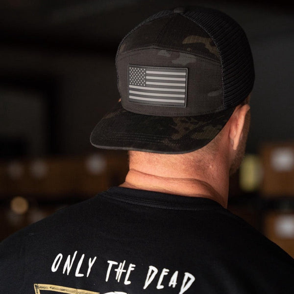 Headwear-STMC® Black Ripstop Flag Hat - Savage Tacticians