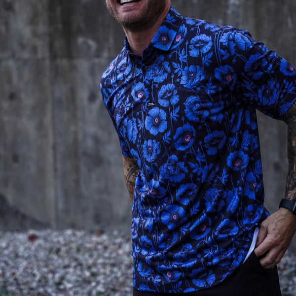 Polo Shirts-Performance Polo - Aye Poppy - Savage Tacticians