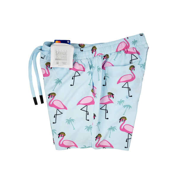 Swim Shorts-Swim Trunks - Flamingo Team Six - Savage Tacticians