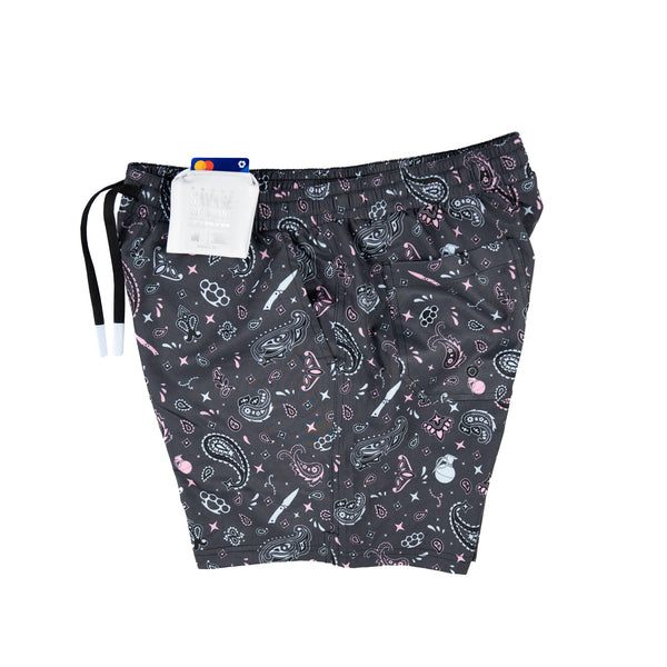 Swim Shorts-Swim Trunks - Paisley - Savage Tacticians