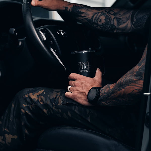 Drinkware-Zero Fucks 10 oz Mug Tumbler - Savage Tacticians