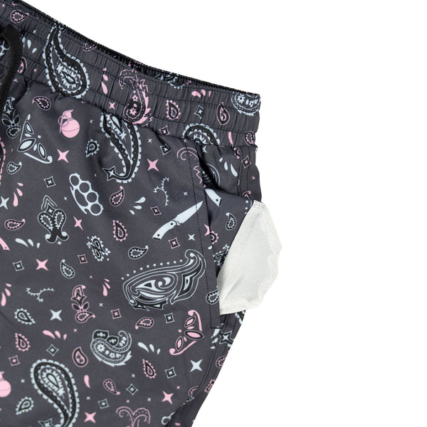 Swim Shorts-Swim Trunks - Paisley - Savage Tacticians