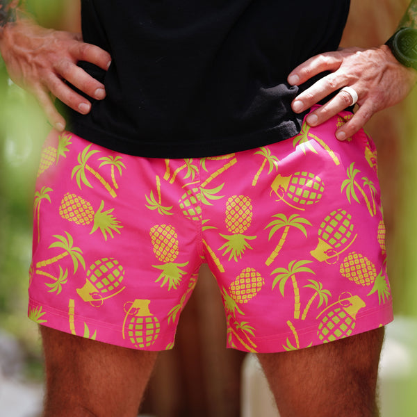 Swim Shorts-Swim Trunks - Tropic Like its Hot - Savage Tacticians