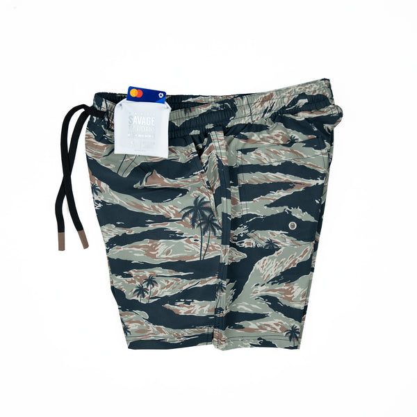 Swim Shorts-Swim Trunks - Tiger Stripe - Savage Tacticians