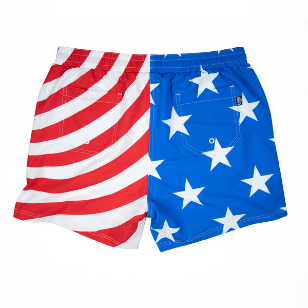 Swim Shorts-Swim Trunks - Old Glory - Savage Tacticians